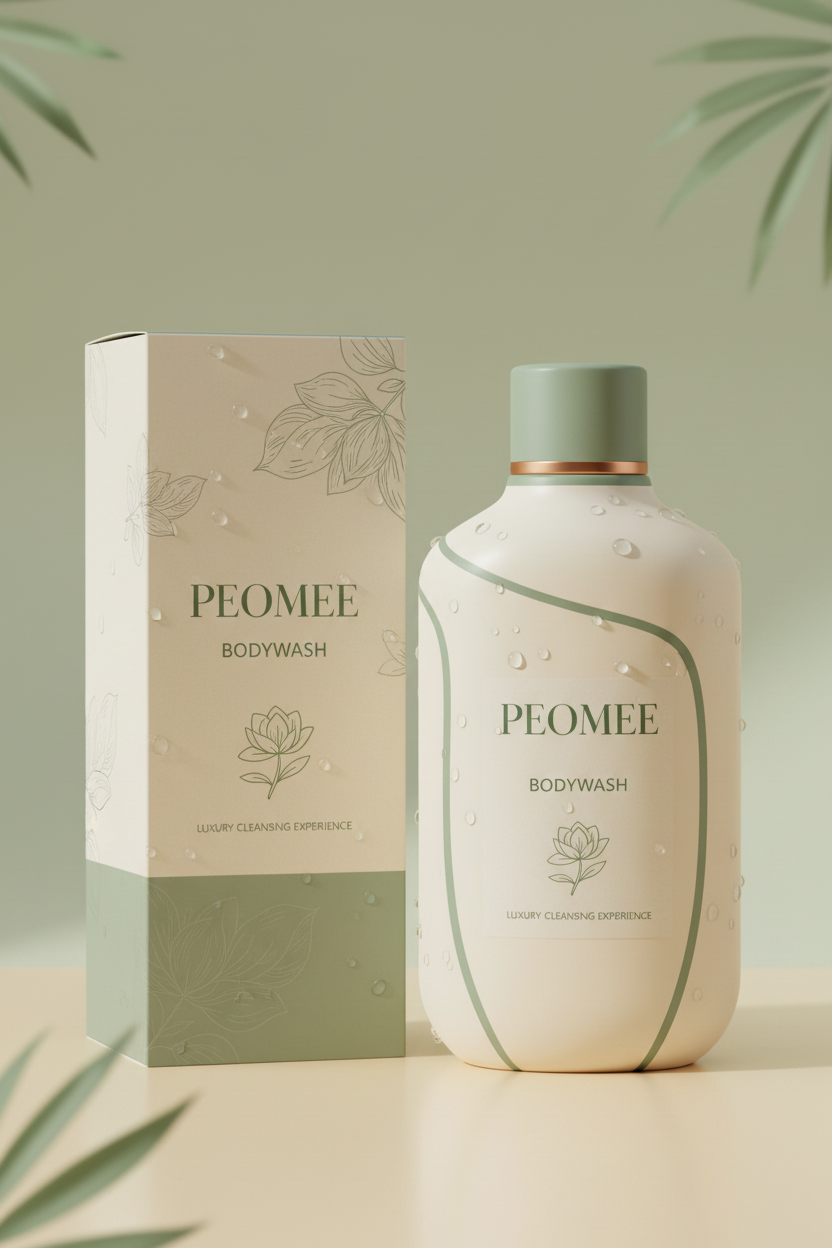 PEOMEE BODYWASH bottle with box