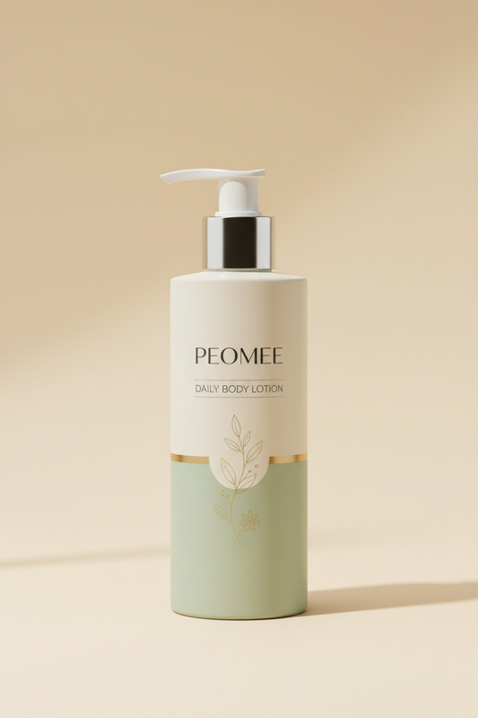 PEOMEE Daily Body Lotion premium bottle